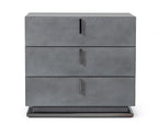 Queen Buckley - Grey & Black Stainless Steel Bedroom Set - Grey & Black Stainless Steel Bedroom Set