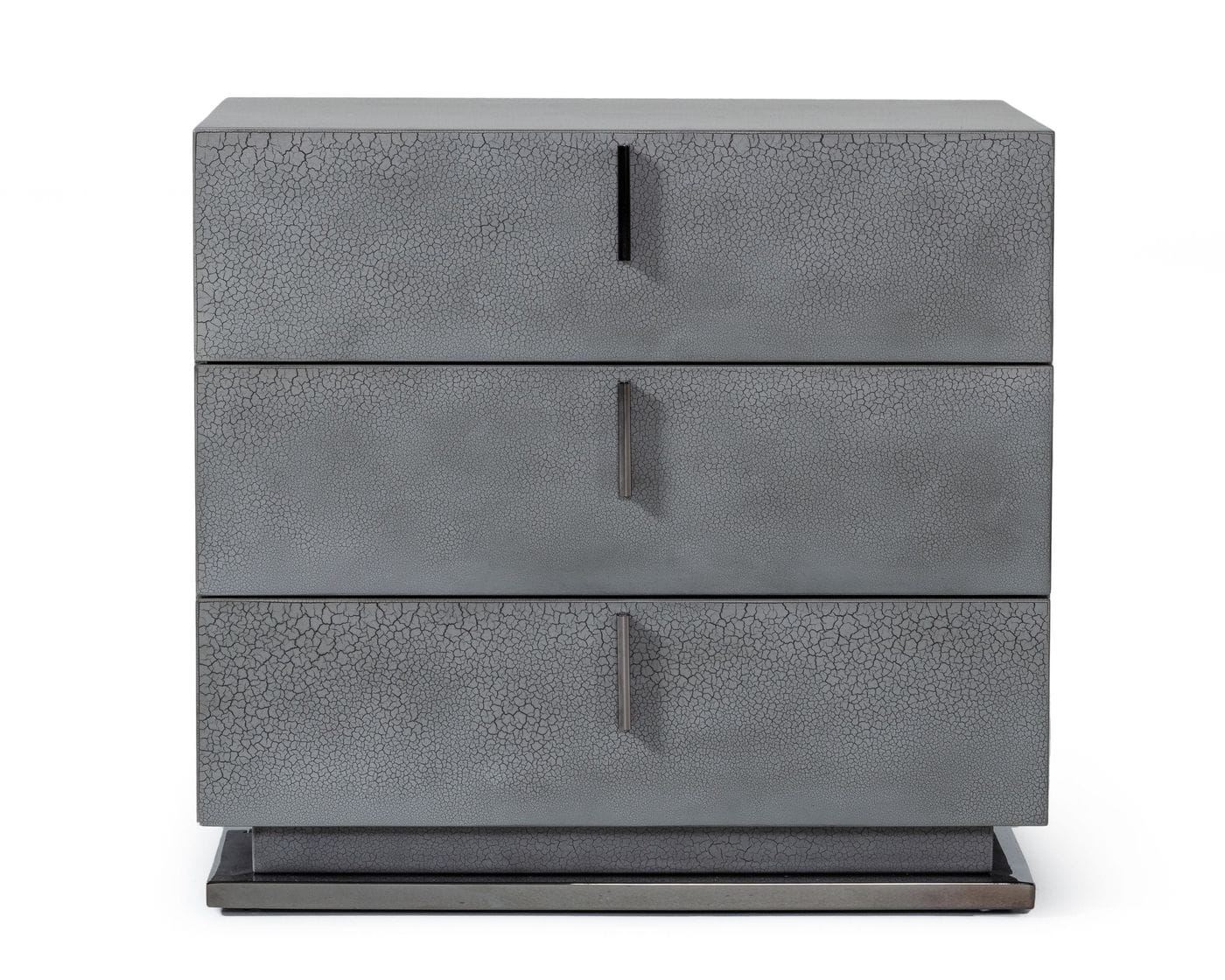Queen Buckley - Grey & Black Stainless Steel Bedroom Set - Grey & Black Stainless Steel Bedroom Set