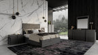 Lucia - Italian Modern Matte Grey / Elm Grey Bedroom Set - Italian Modern Matte Grey / Elm Grey Bedroom Set