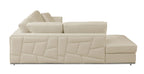 998 Divanitalia Cream Left Arm Facing Sectional Sofa in Top-grain Italian Leather