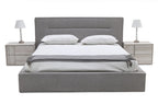 Juliana - Eastern King Italian Modern Grey Upholstered Bed - Eastern King Italian Modern Grey Upholstered Bed