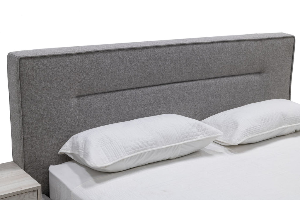 Juliana - Eastern King Italian Modern Grey Upholstered Bed - Eastern King Italian Modern Grey Upholstered Bed