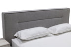 Juliana - Eastern King Italian Modern Grey Upholstered Bed - Eastern King Italian Modern Grey Upholstered Bed