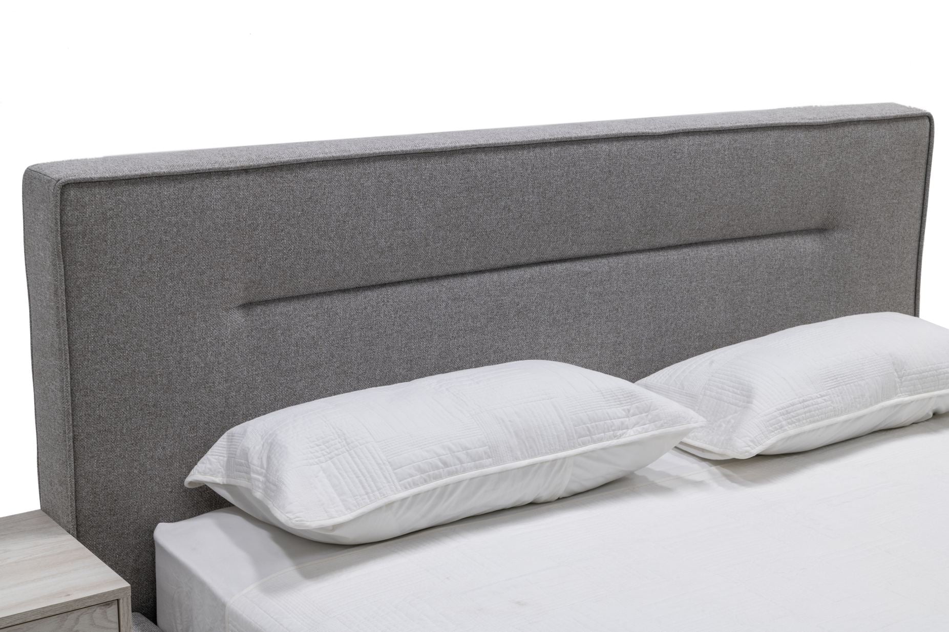 Juliana - Eastern King Italian Modern Grey Upholstered Bed - Eastern King Italian Modern Grey Upholstered Bed