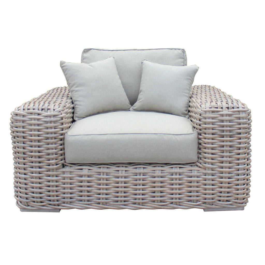 Portugal - Outdoor Beige Wicker Chair