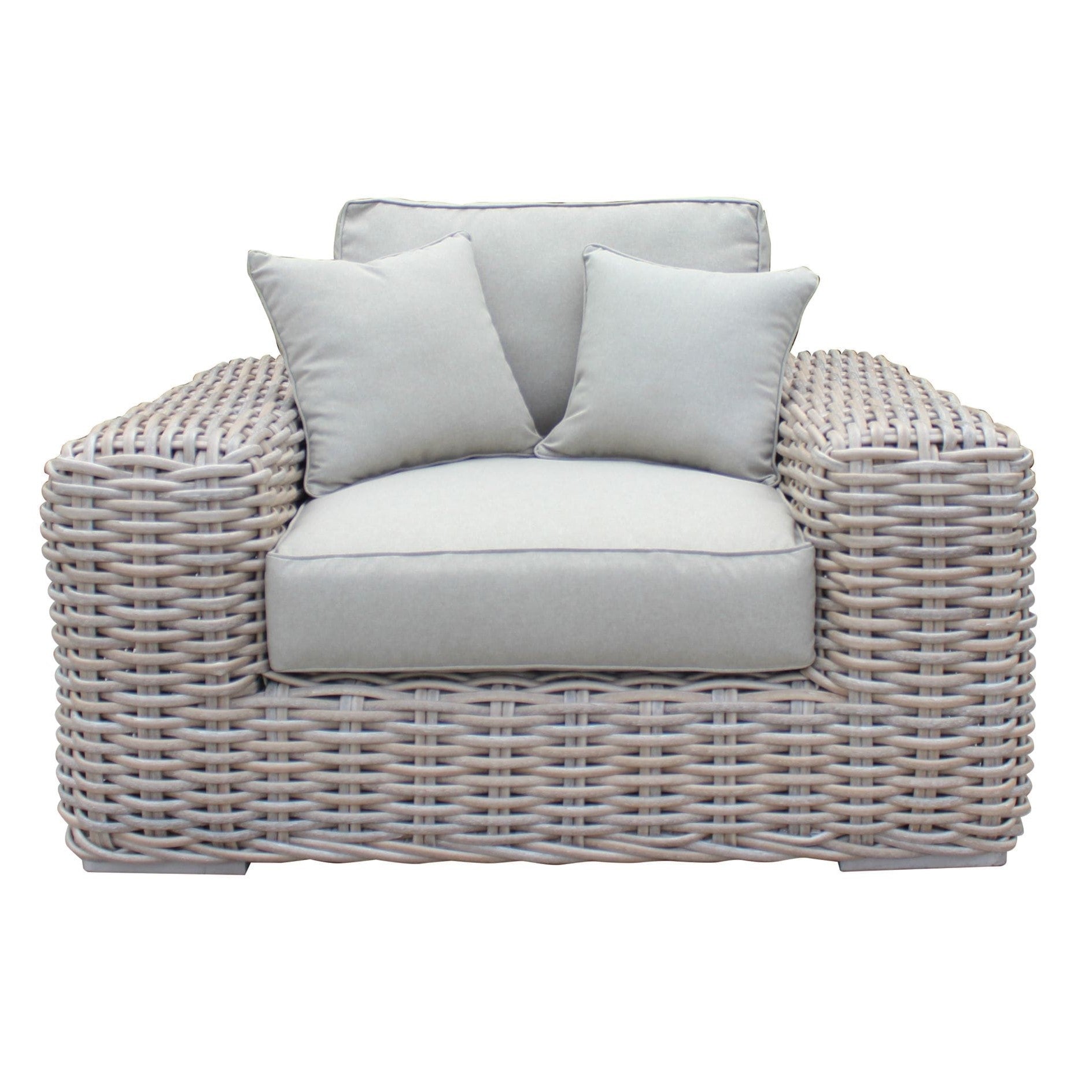 Portugal - Outdoor Beige Wicker Chair