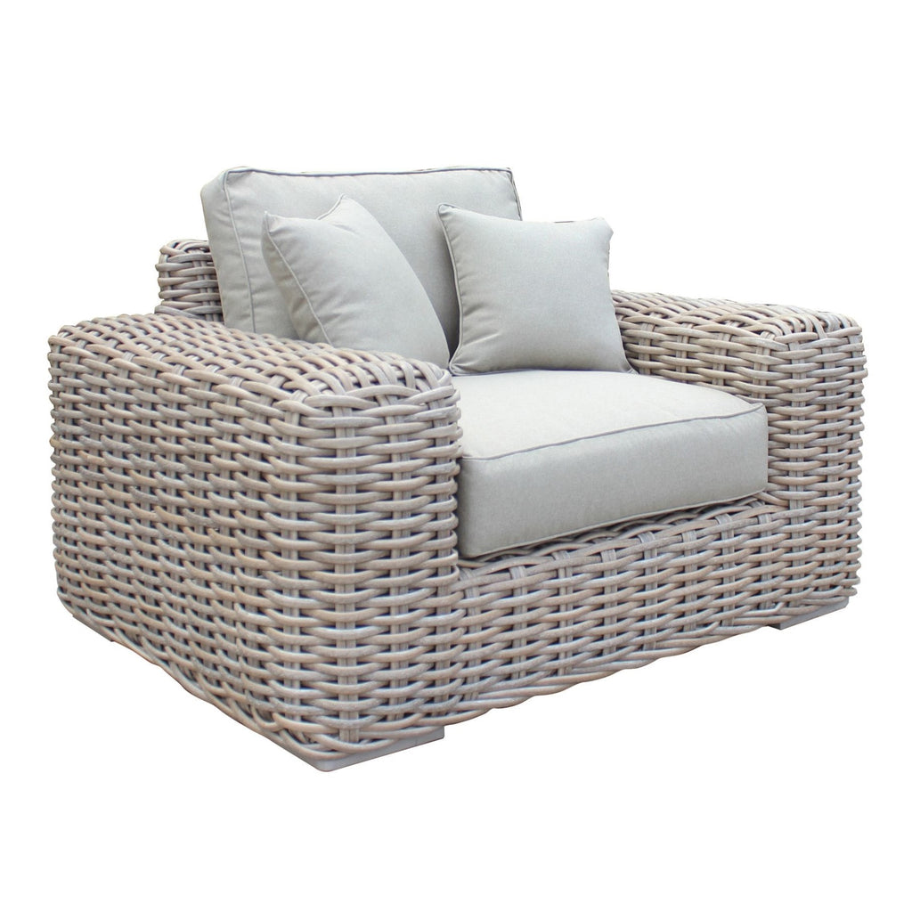 Portugal - Outdoor Beige Wicker Chair