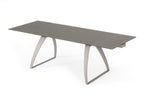 Pittson - Modern Extendable Grey Glass Dining Table