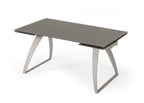 Pittson - Modern Extendable Grey Glass Dining Table
