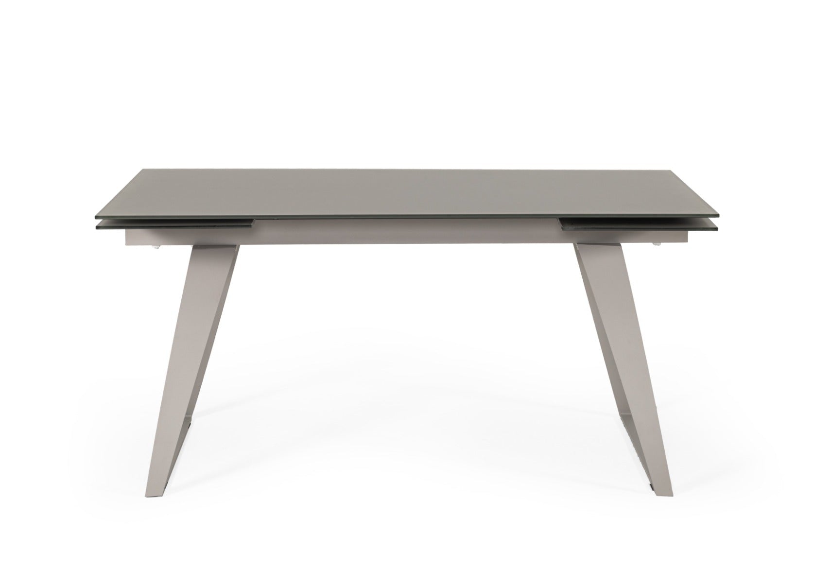 Pittson - Modern Extendable Grey Glass Dining Table
