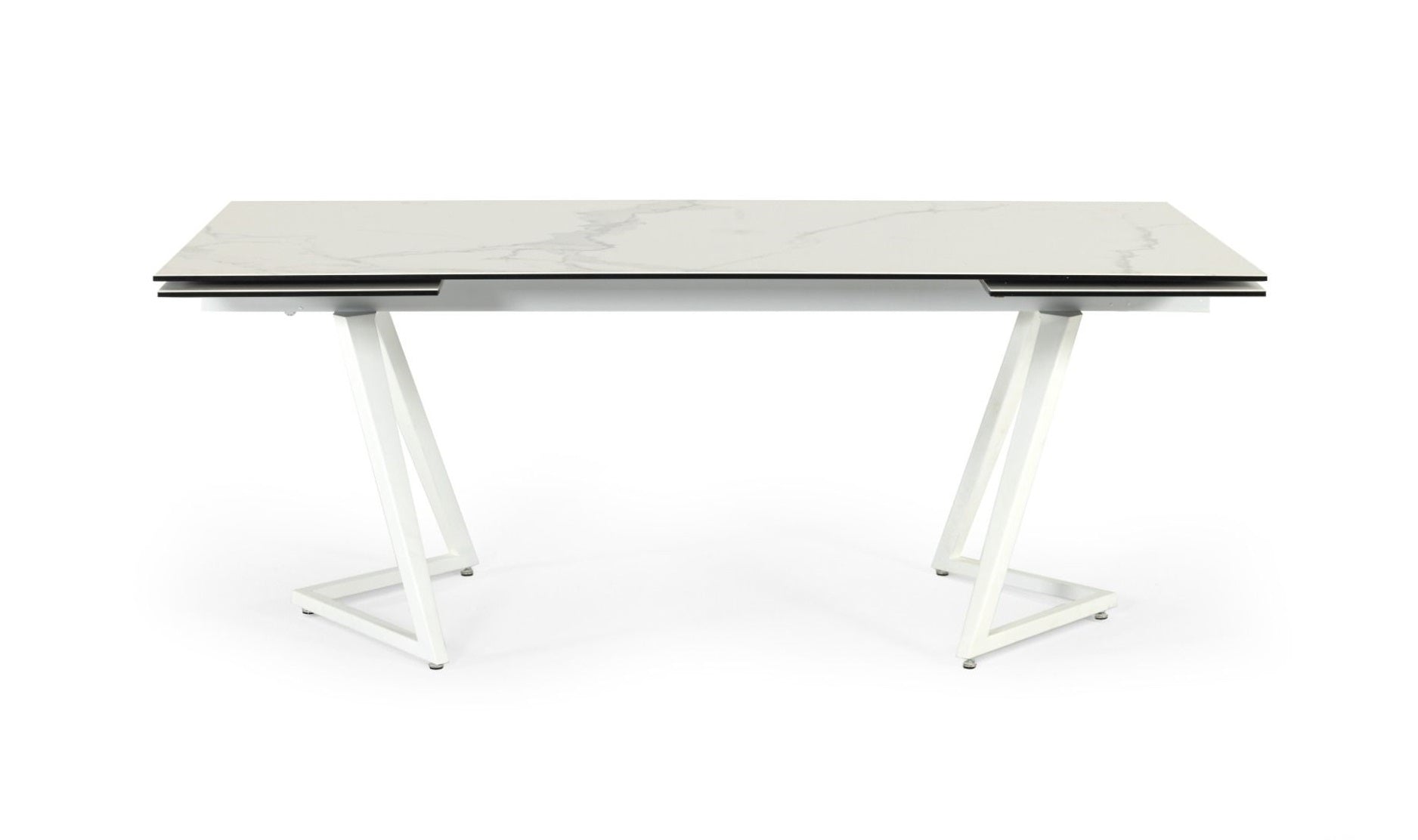 Farrell - Modern White Ceramic Extendable Dining Table