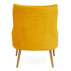 Everly - Contemporary Velvet Yellow Accent Chair