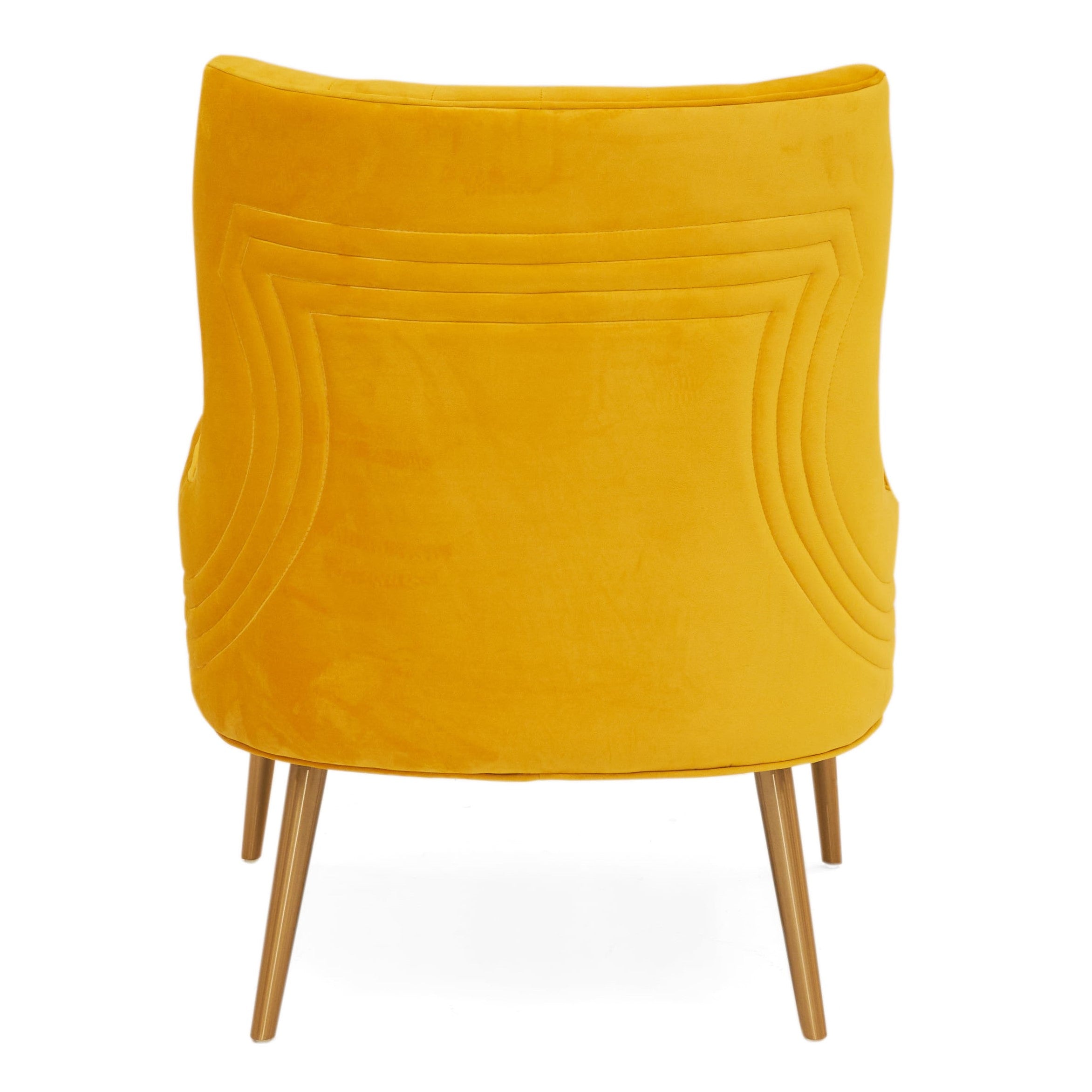 Everly - Contemporary Velvet Yellow Accent Chair