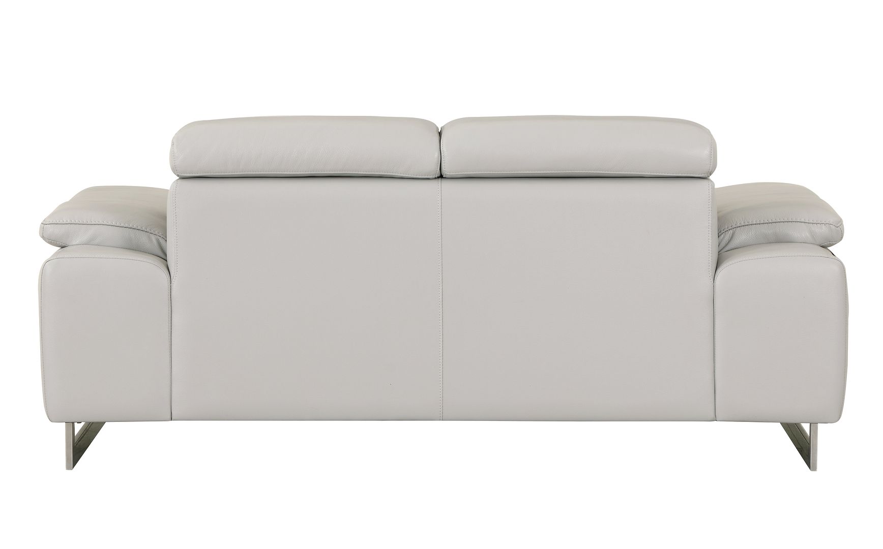 636 Divanitalia Dark Gray Loveseat with Adjustable Headrest in Top-grain Italian Leather