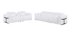 1126 Divanitalia 6-Piece Modular Power Reclining Sofa and Console Loveseat Set in Top Grain Italian Leather with 5 Power Recliners & Power Headrests - White - SKU 1126-WHITE-6.5-HT - view 3