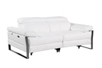 1246 Divanitalia Modular Power Dual Reclining Sofa and Loveseat Set with Power Headrests - Top Grain Italian Leather - White - SKU 1246-WHITE-5.4-HT-2PC - view 7