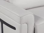 1126 Divanitalia Power Reclining Loveseat in Top Grain Italian Leather with 2 Power Recliners & Power Headrests