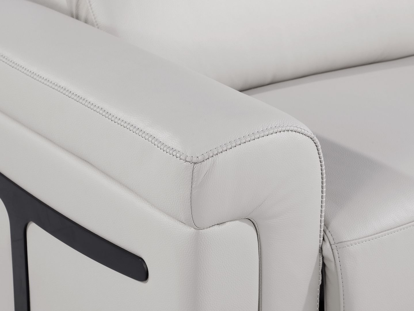 1126 Divanitalia Power Reclining Loveseat in Top Grain Italian Leather with 2 Power Recliners & Power Headrests
