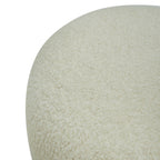 Kael - Contemporary White Sherpa Ottoman