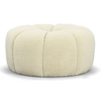 Gadson - Contemporary White Sherpa Ottoman