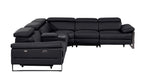 1246 Divanitalia 6-Piece L-Shaped Modular Power Reclining Sectional Sofa with 3 Power Recliners and Power Headrests - Top Grain Italian Leather - Black - SKU 1246-BLACK-6PC-3PWR-SECTIONAL - view 5