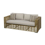 Ko Tao - Outdoor Beige + Wicker Sofa