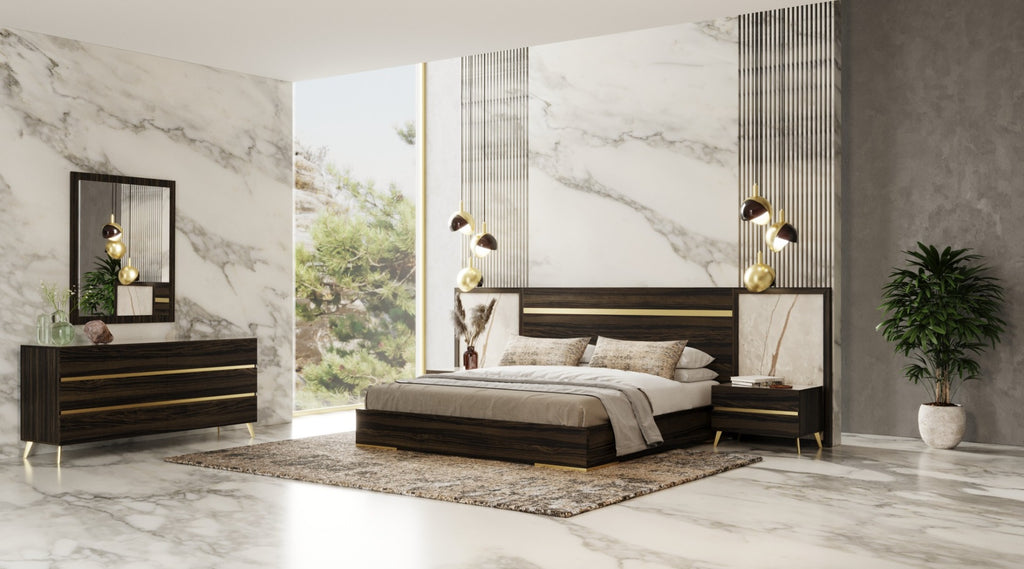 Velondra - Queen Modern Eucalypto + Marble Bedroom Set - Queen Modern Eucalypto + Marble Bedroom Set