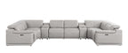 2679 8-Piece U-Shaped Power Reclining Sectional Sofa in Genuine Leather - 4 Recliners