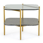 Cari - Glam Gold + Glass End Table