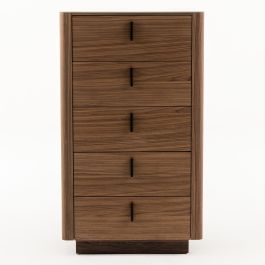 Chelton - Contemporary Walnut and White Ceramic Chest