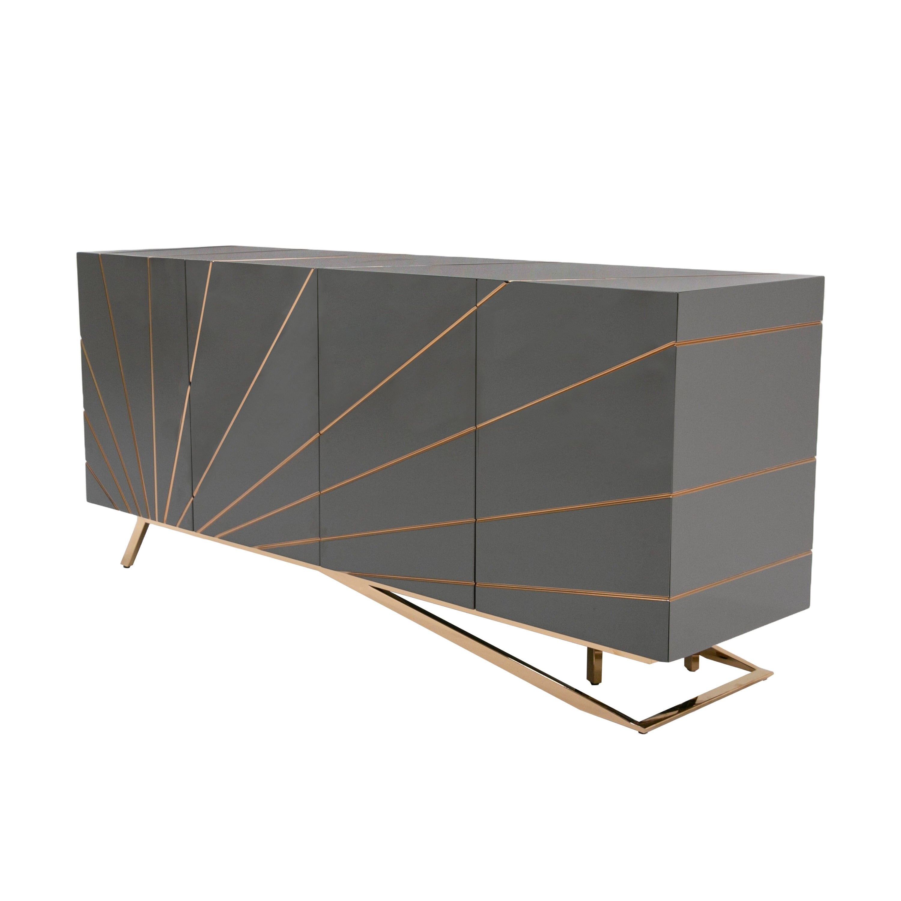 Katzu - Modern Grey and Rose Gold Buffet