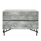 Aria - Italian Modern Multi Grey with texture Nightstand