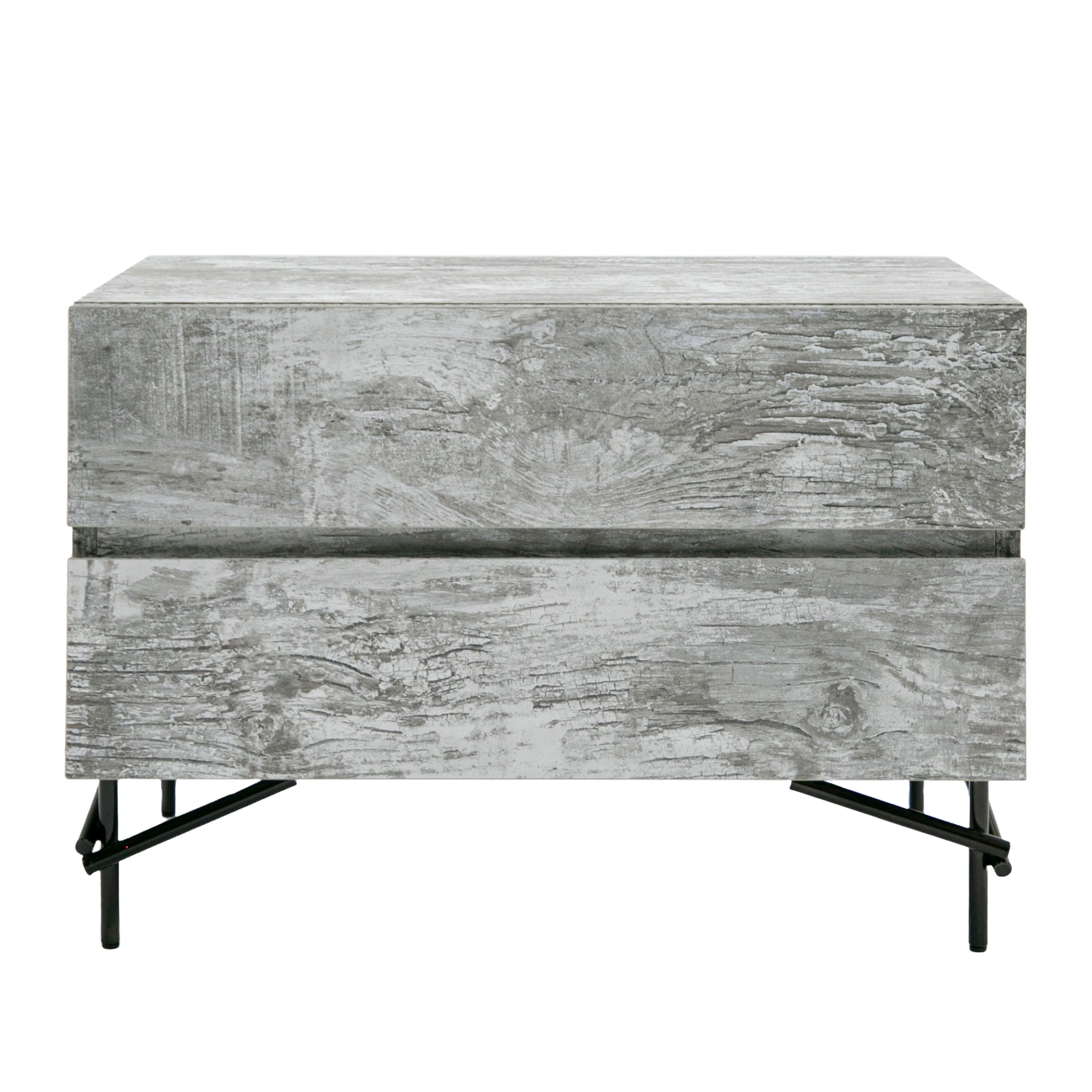 Aria - Italian Modern Multi Grey with texture Nightstand