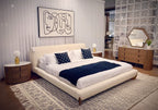 Chelton - Contemporary White Ceramic & Walnut Dresser