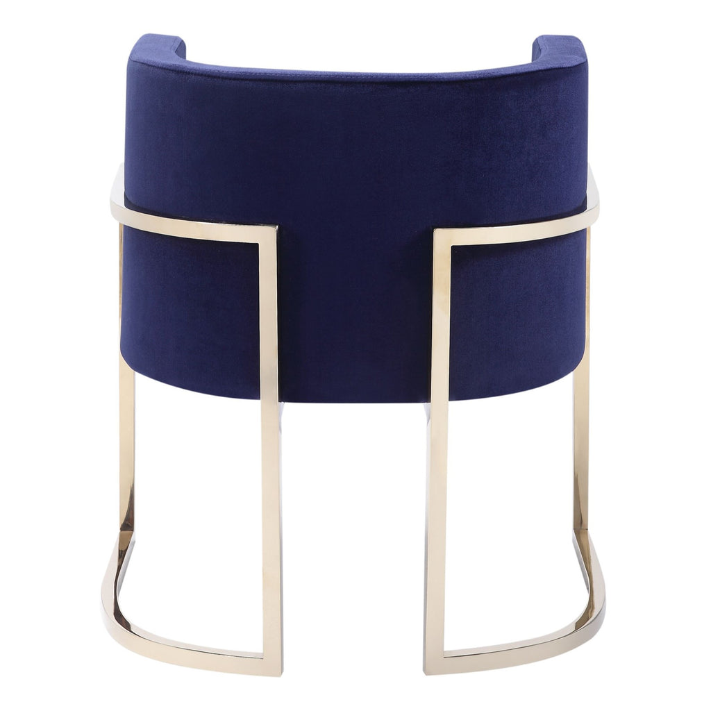 Betsy - Modern Navy Blue Velvet + Gold Kids Chair