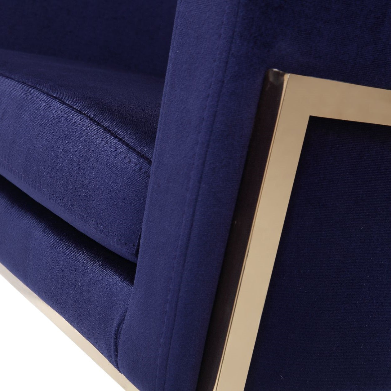 Betsy - Modern Navy Blue Velvet + Gold Kids Chair