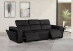 1224 Divanitalia 3-Piece Modular Power Reclining Sofa in Top Grain Italian Leather with 2 Power Recliners & Power Headrests