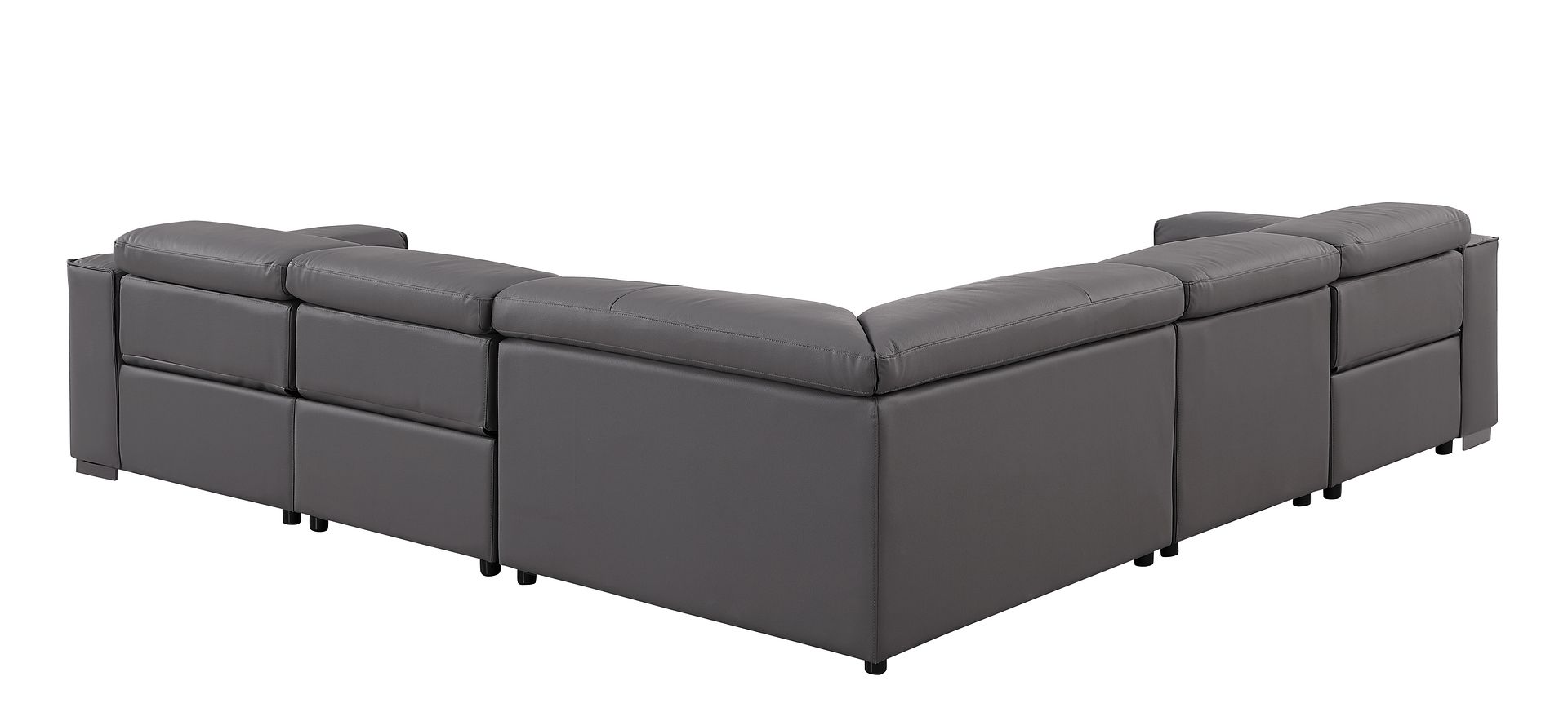 1208 Leather Reclining Set - Sofa & Loveseat with 4 Power Recliners