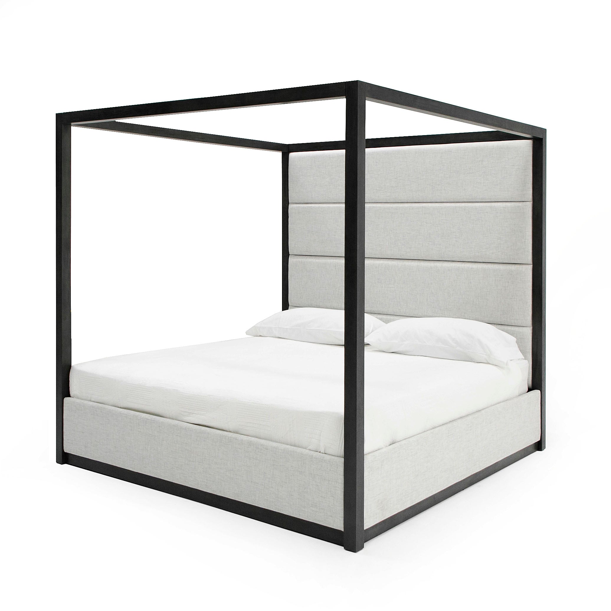 Manhattan - Contemporary Canopy Grey Bed - Contemporary Canopy Grey Bed - Queen