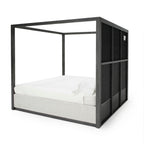 Manhattan - Contemporary Canopy Grey Bed - Contemporary Canopy Grey Bed