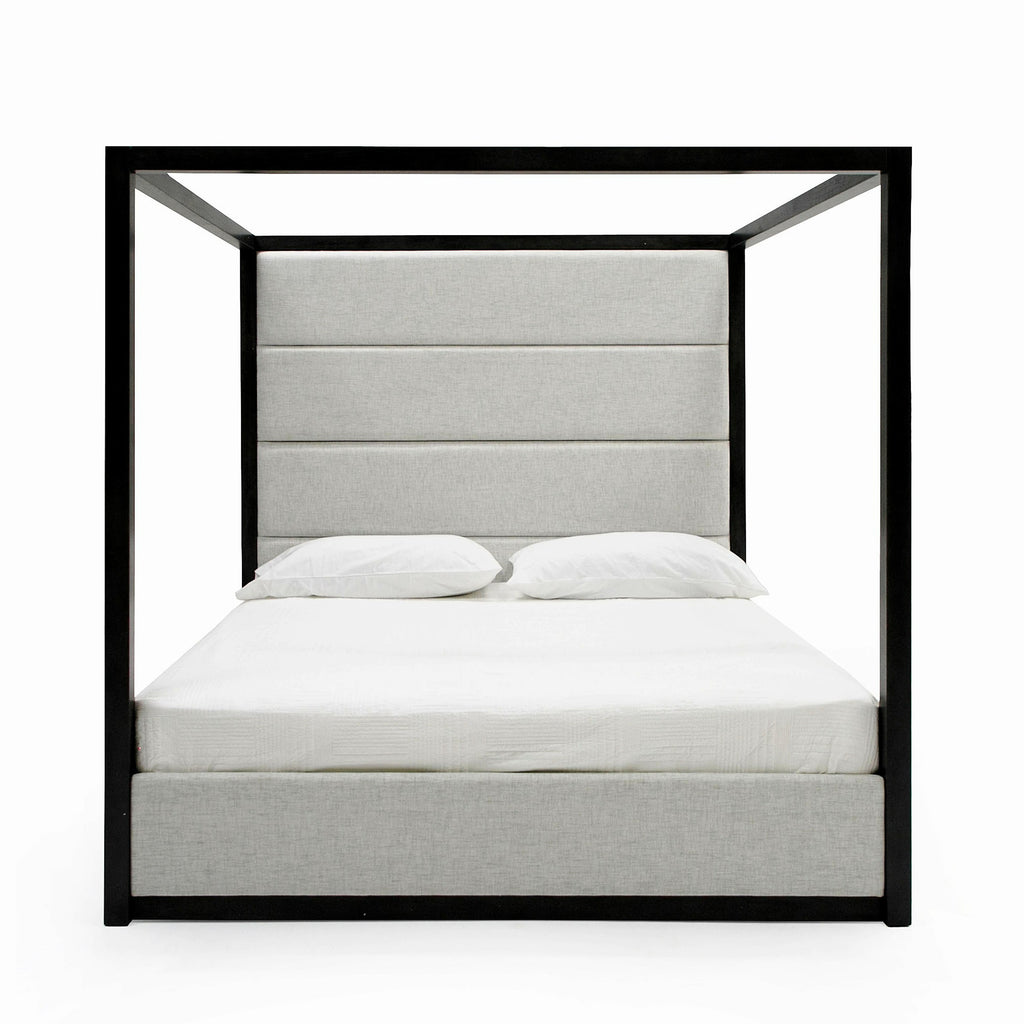 Manhattan - Contemporary Canopy Grey Bed - Contemporary Canopy Grey Bed