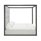 Manhattan - Contemporary Canopy Grey Bed - Contemporary Canopy Grey Bed