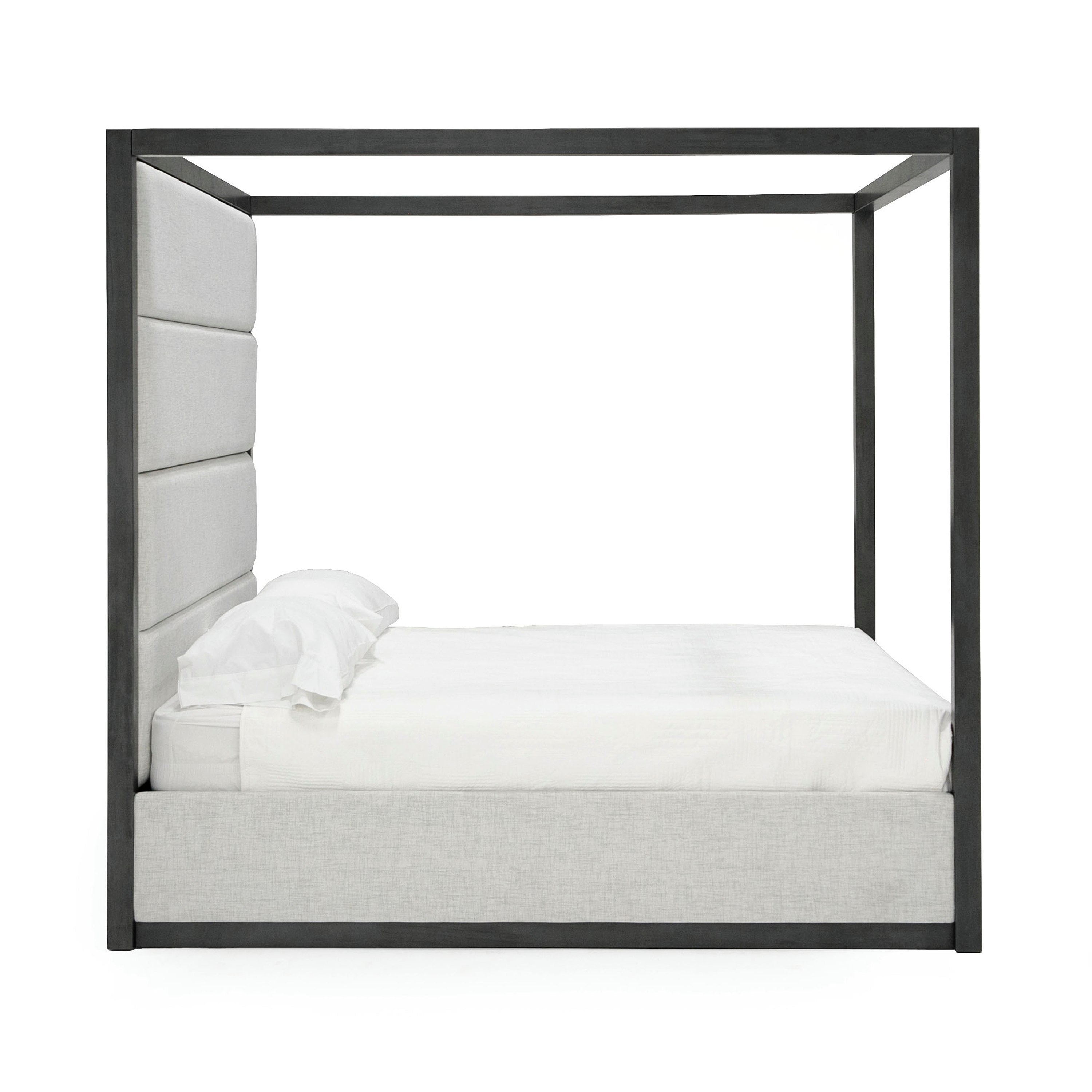 Manhattan - Contemporary Canopy Grey Bed - Contemporary Canopy Grey Bed