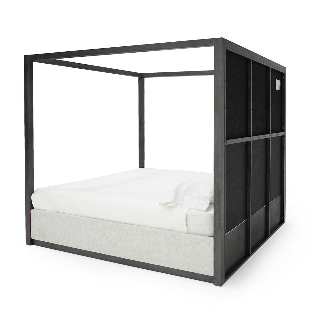 Manhattan - Contemporary Canopy Grey Bed - Contemporary Canopy Grey Bed