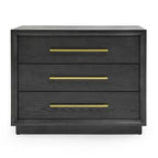 Manhattan - Contemporary Grey and Gold Nightstand