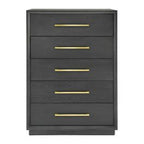 Manhattan - Contemporary Grey and Gold Chest