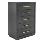 Manhattan - Contemporary Grey and Gold Chest