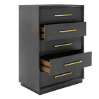 Manhattan - Contemporary Grey and Gold Chest
