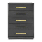Manhattan - Contemporary Grey and Gold Chest
