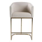 Yukon - Modern Off White Fabric & Brushed Brass Counter Chair
